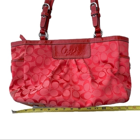 Y2K Coach Cherry Signature Jacquard Gallery Monogram Purse Rare Shoulder Bag - Picture 15 of 17